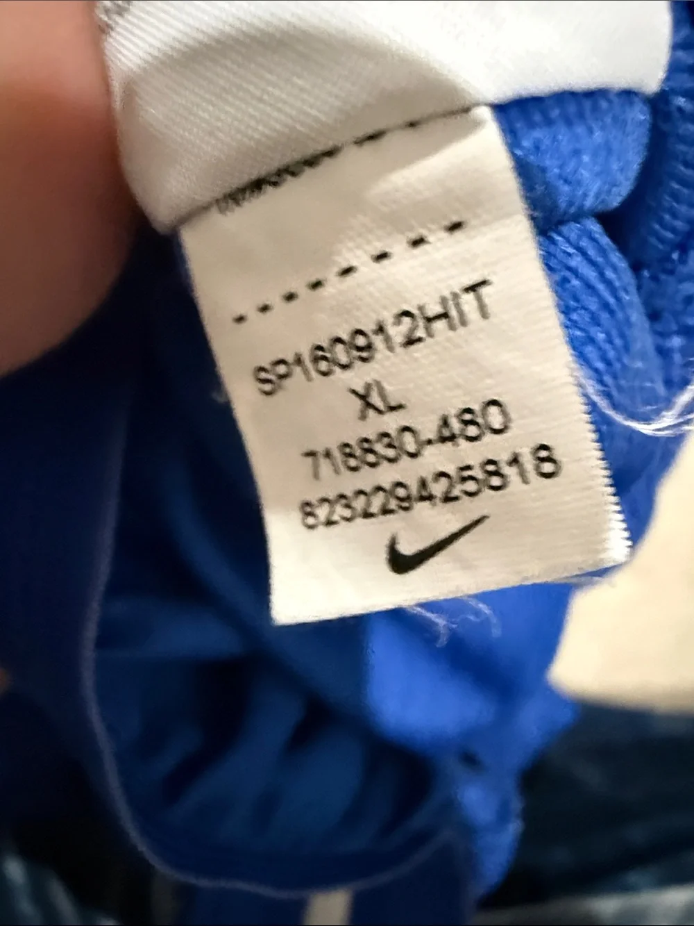 Nike Men's Bright Blue Athletic Shorts with White Swoosh